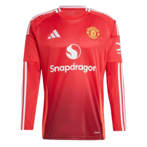 Manchester United 24 25 Long Sleeve Home Jersey Red IT1971 HM30 removebg preview