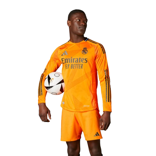 Real Madrid 24 25 Long Sleeve Away Authentic Jersey Orange IT5194 HM1 removebg preview