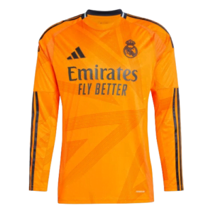 Real Madrid 24 25 Long Sleeve Away Jersey Orange IT5189 HM30 removebg preview