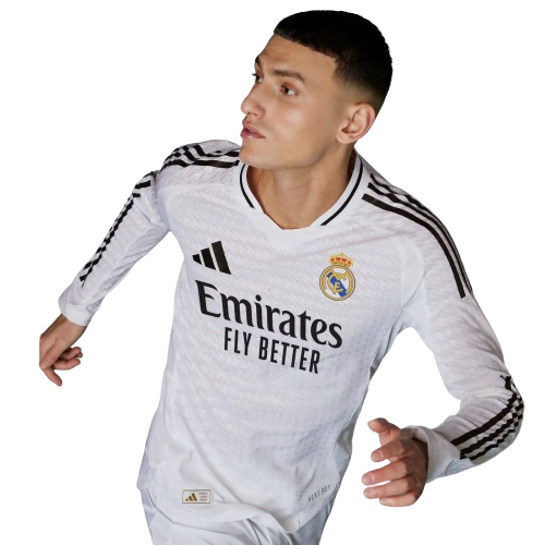 Real Madrid 24 25 Long Sleeve Home Authentic Jersey White IT5204 HM4 removebg preview