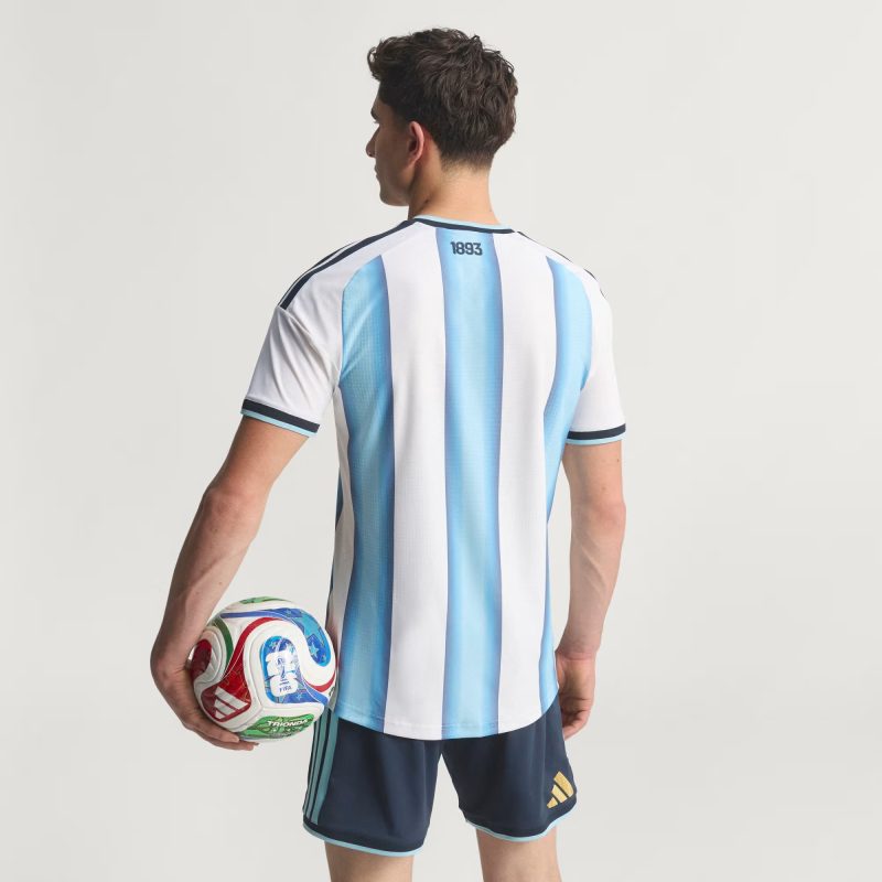 Argentina 26 Home Authentic Jersey White JM5897 HM3